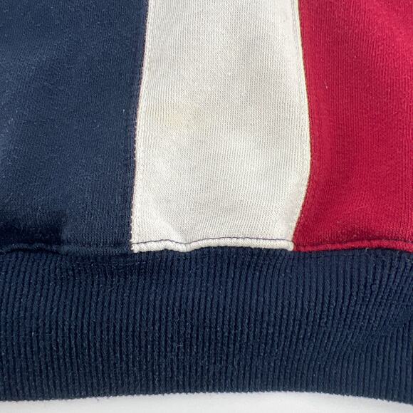 90s collared sweatshirt color block 1990s vintage XLT - Picture 6 of 9